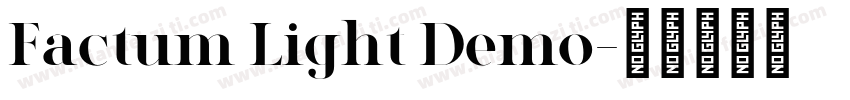 Factum Light Demo字体转换